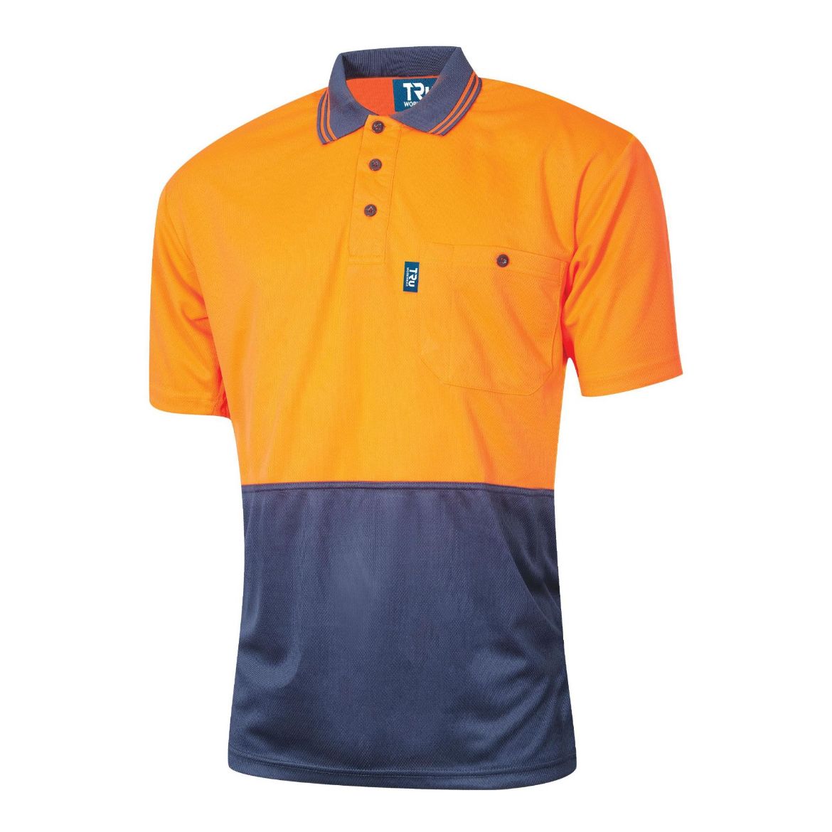 Picture of Tru Workwear S/S Micromesh Polyester Hi-Vis Two Tone Polo Shirt
